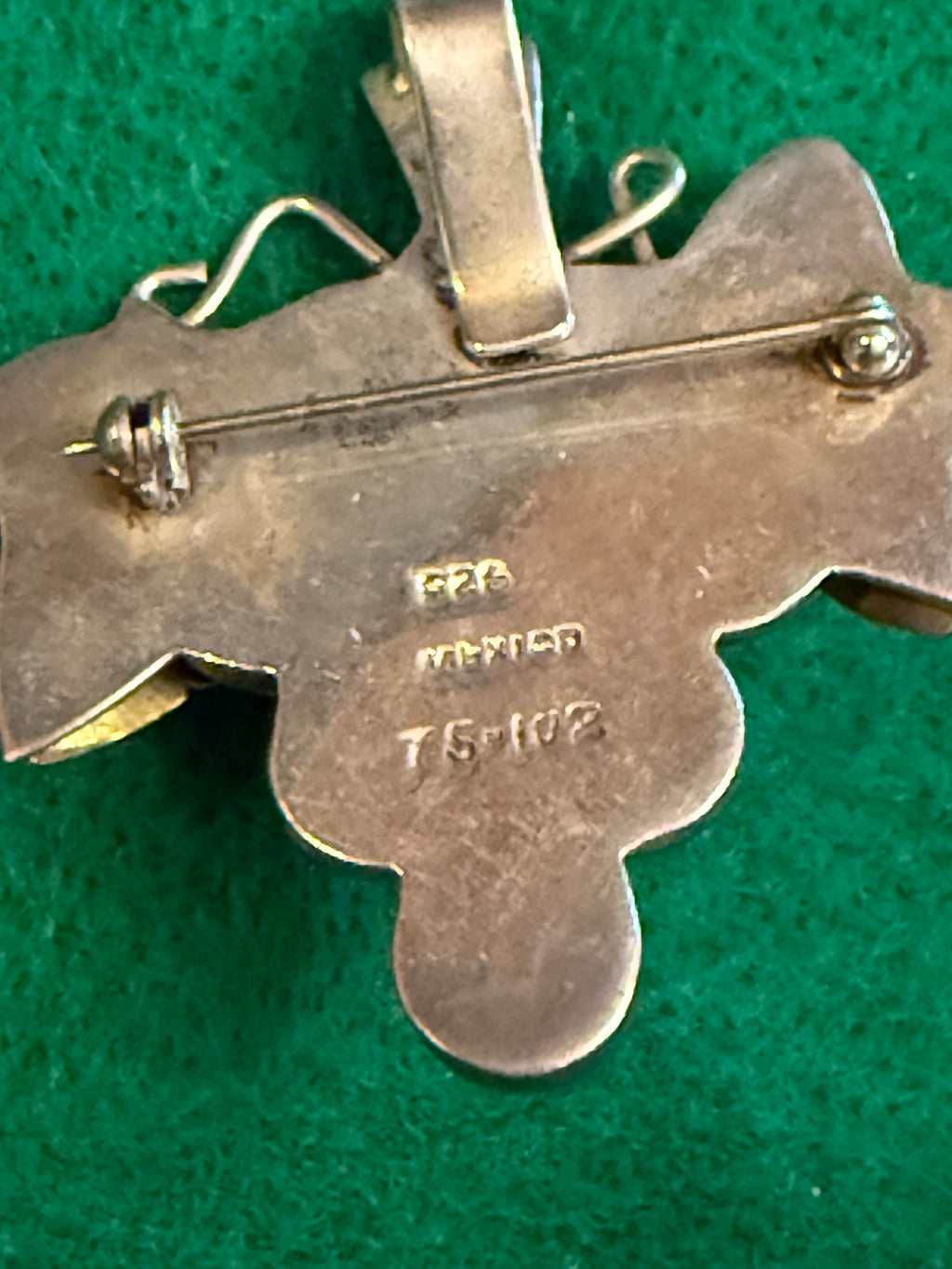 Sterling Silver cluster pendant-Brooch