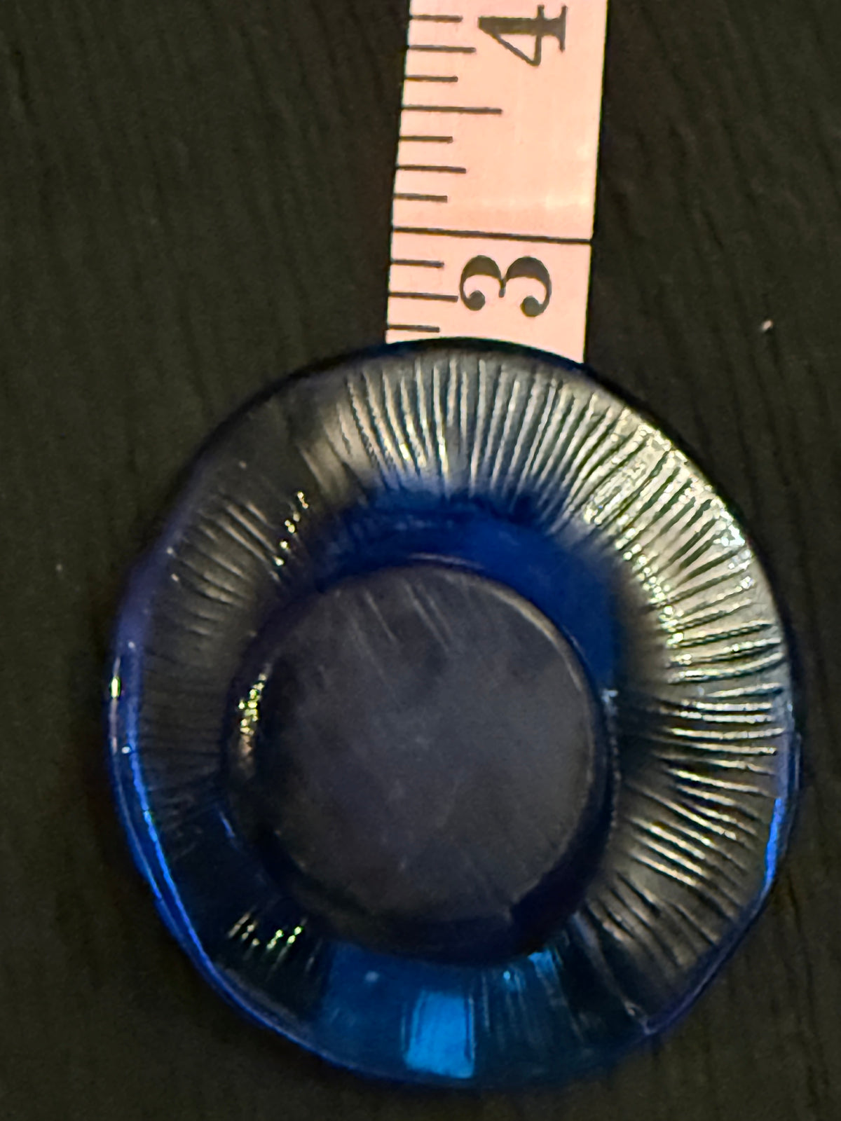 Vintage MCM Viking Art Glass Cobalt Blue Mushroom Paperweight
