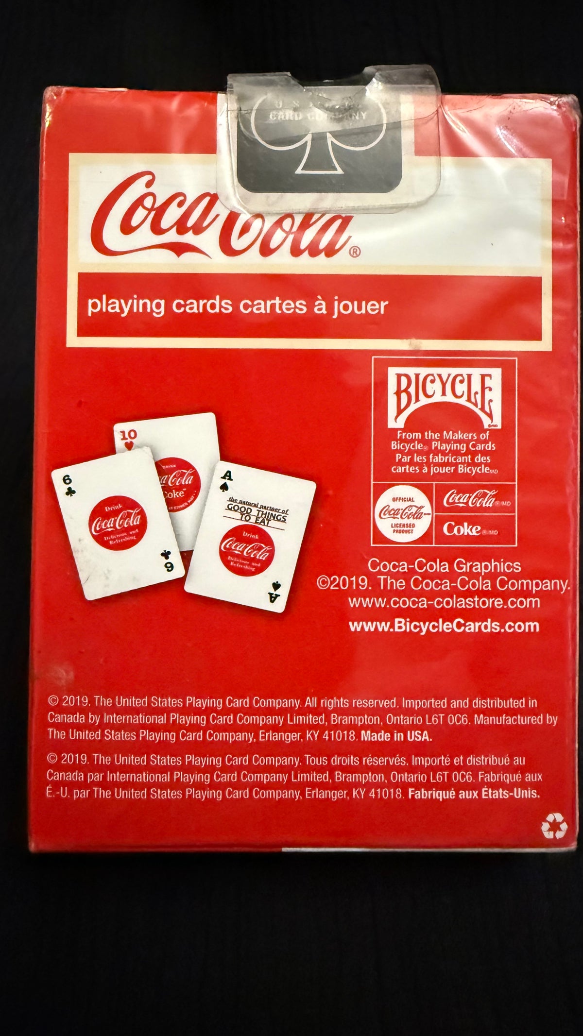 Coca-Cola “The Pause That Refreshes” Bicycle Playing Cards — 2019