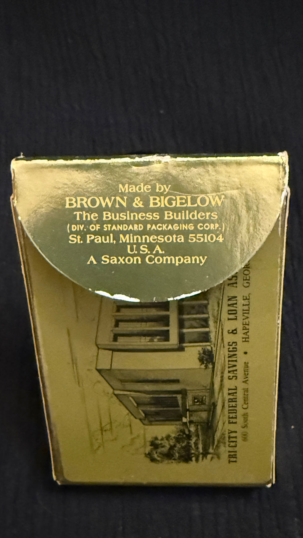 Vintage Tri-City Federal Savings & Loan Hapeville GA Advertising Playing Cards Brown & Bigelow