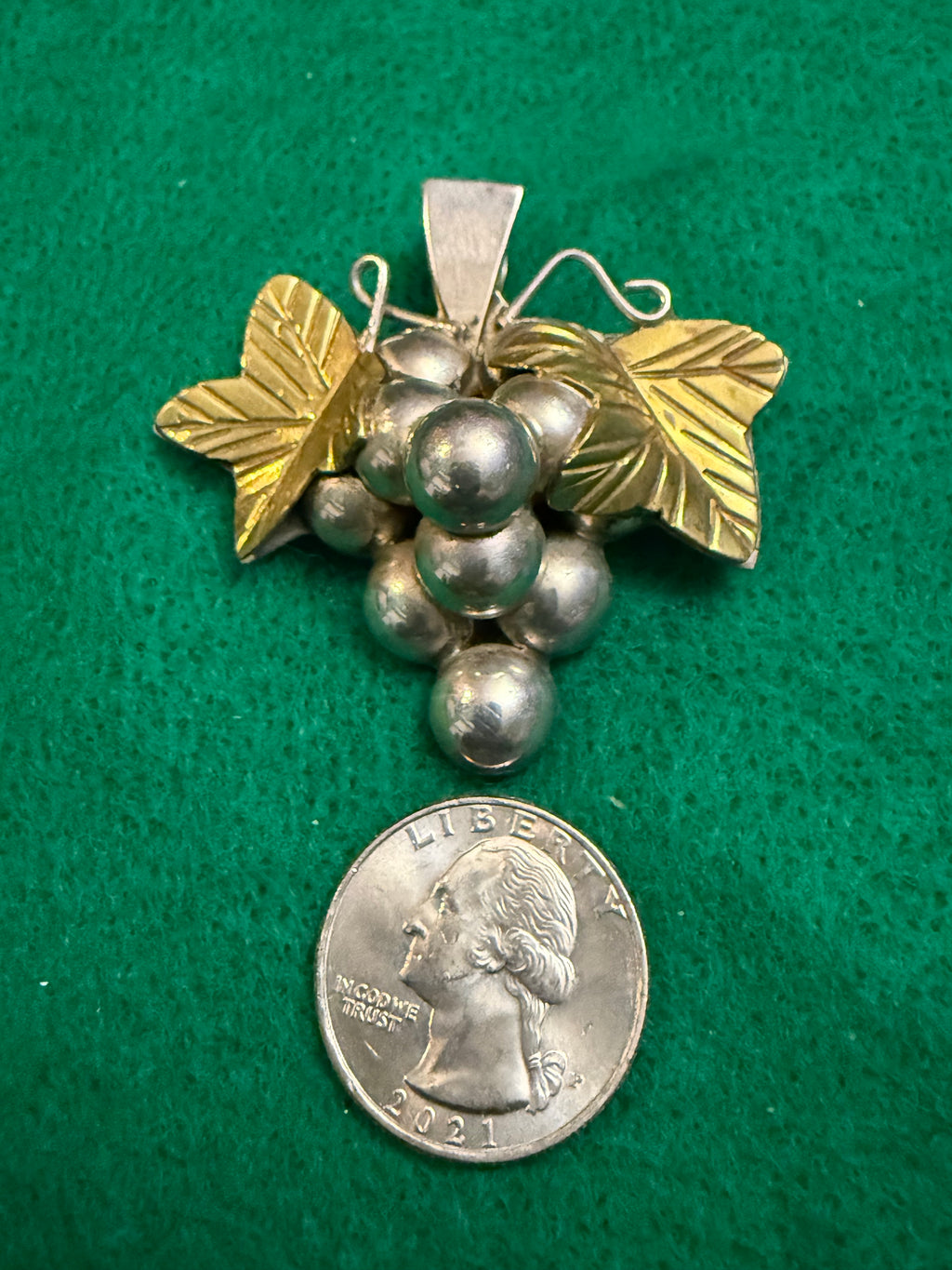 Sterling Silver cluster pendant-Brooch