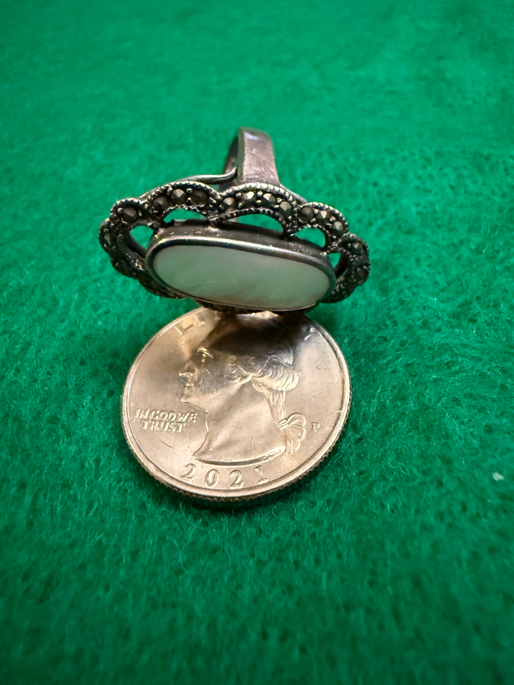 Mother of Pearl Ring Size 6