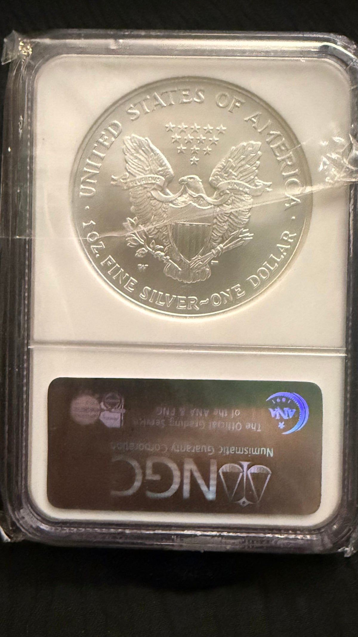 2007-W American Silver Eagle – NGC MS69 Early Releases – Burnished – 1 oz .999 Fine Silver