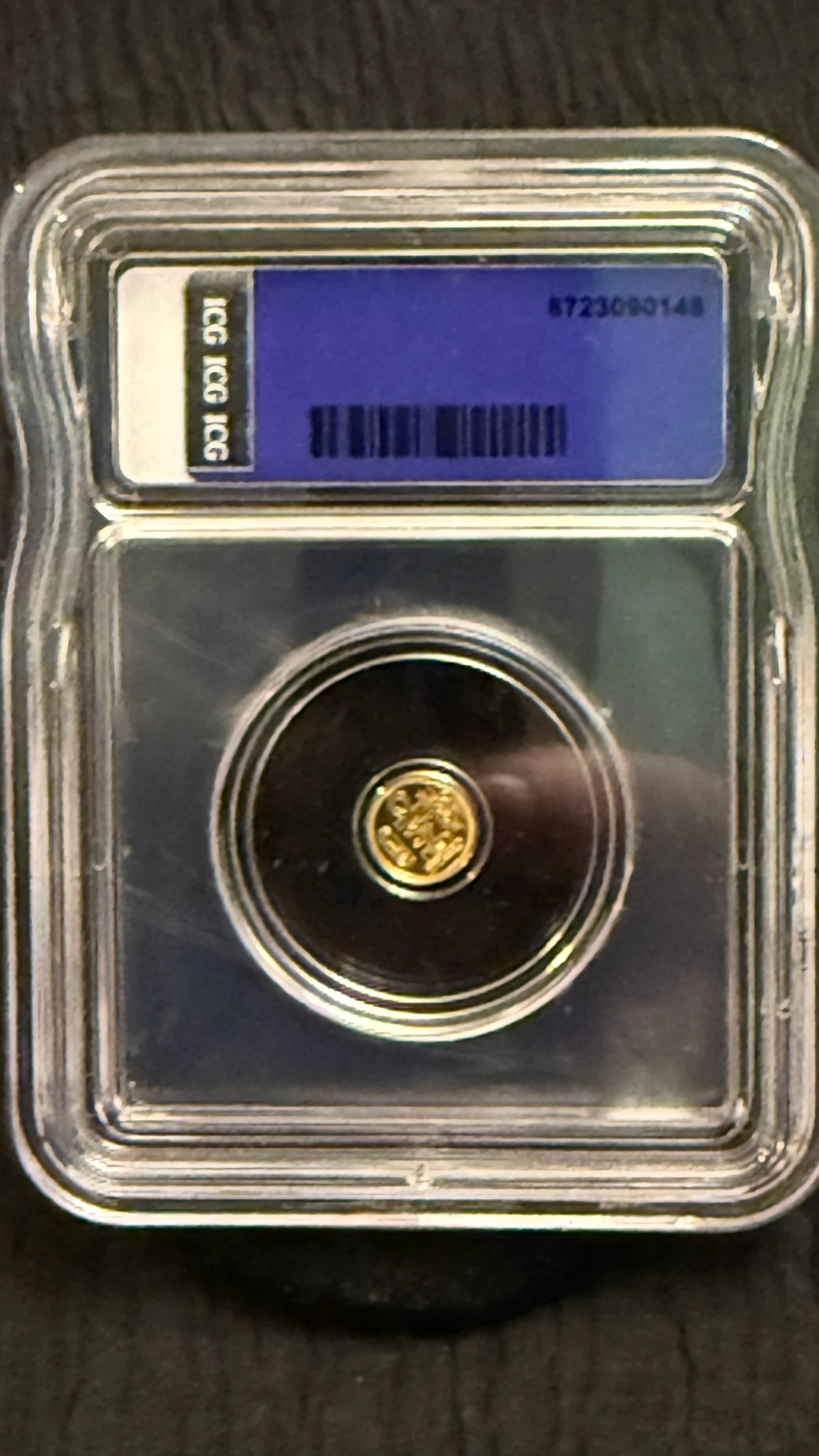 Eye of Ra 1/500 oz .9999 Fine Gold Round – ICG MS70 – Egyptian Fractional Gold
