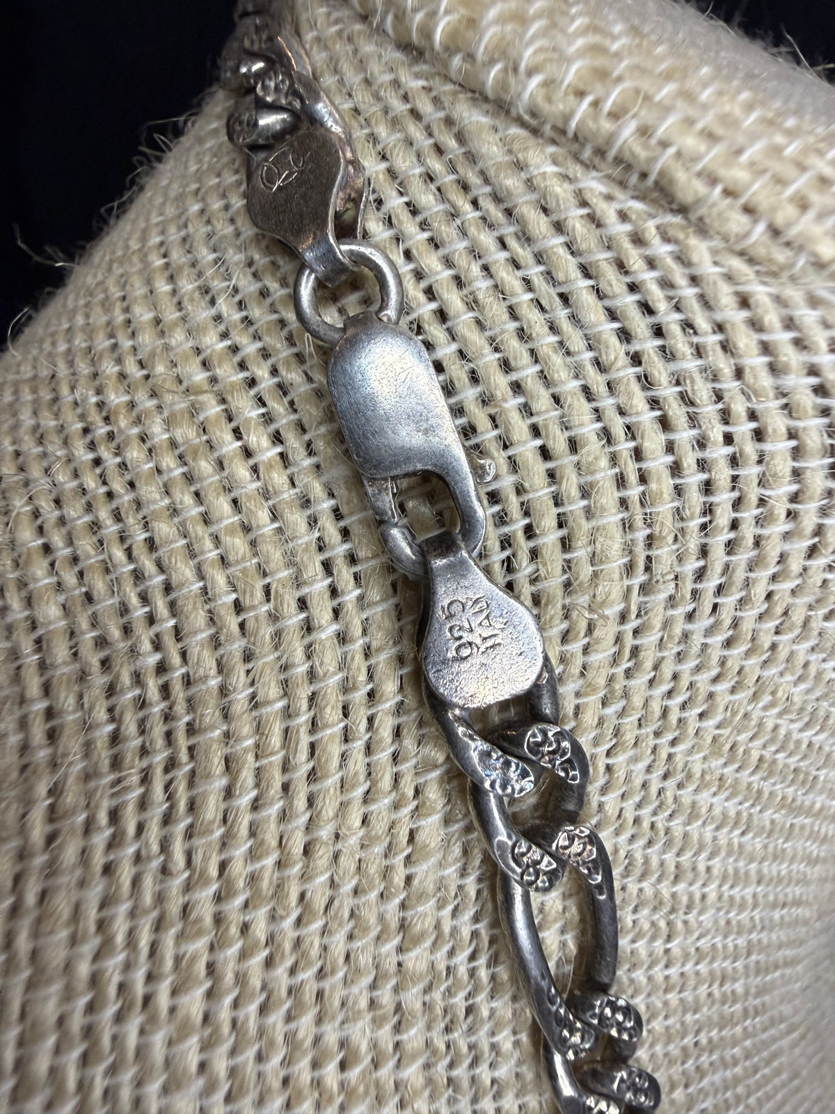 Sterling Figaro necklace 22” long