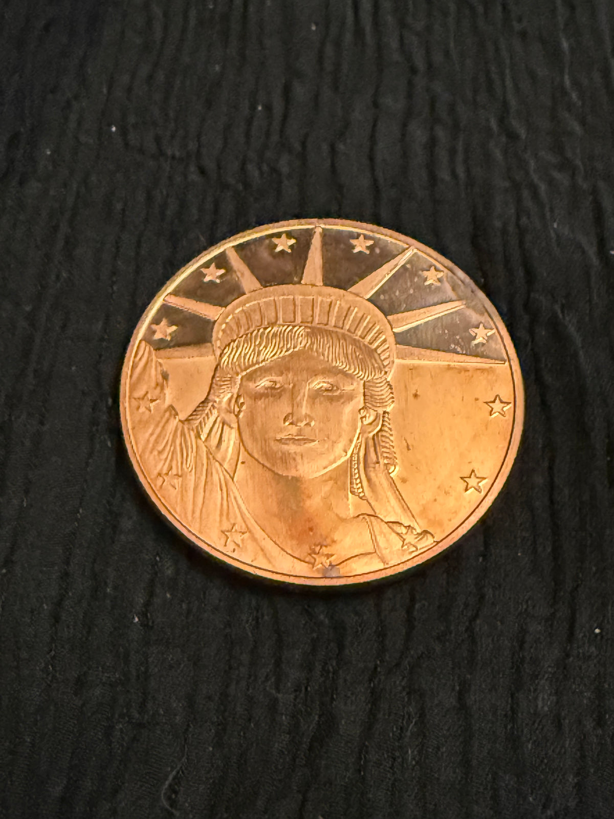 1 Oz .999 Fine Copper Liberty Head Bullion Round